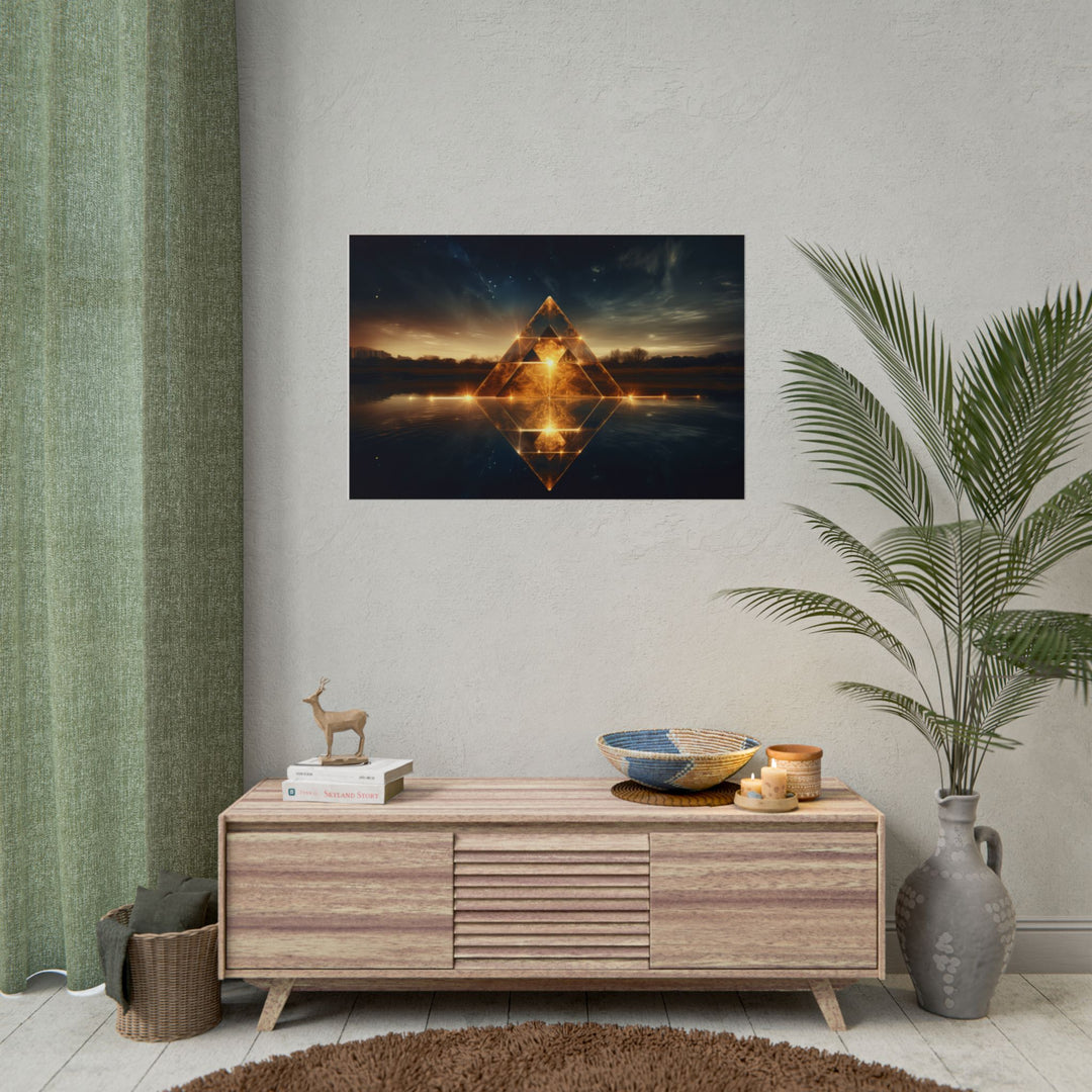 Mystical Pyramid Rolled Posters | Wall Art, Home Decor, Gift Idea, Bohemian Art Prints, Unique Wall Decor